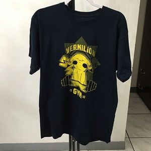 Vermilion Men’s Busted Tee Black graphic design